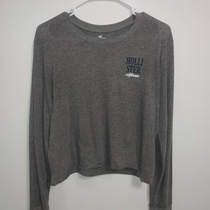 Cropped long sleeve Hollister top